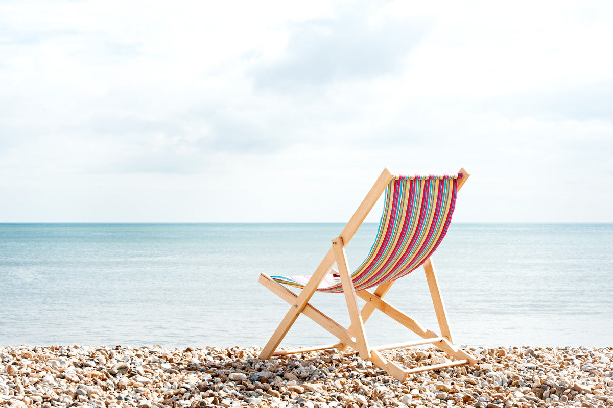 Finished Deckchair Looking Out To Sea