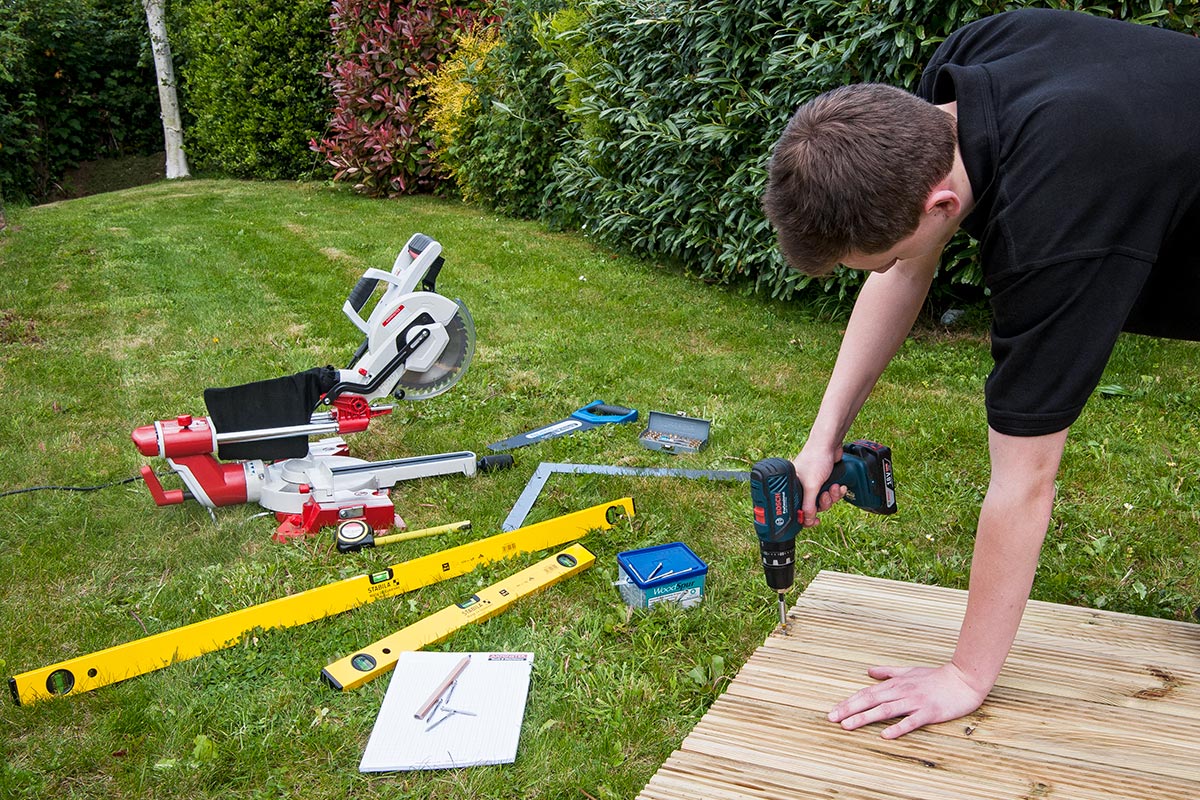 Drilling decking