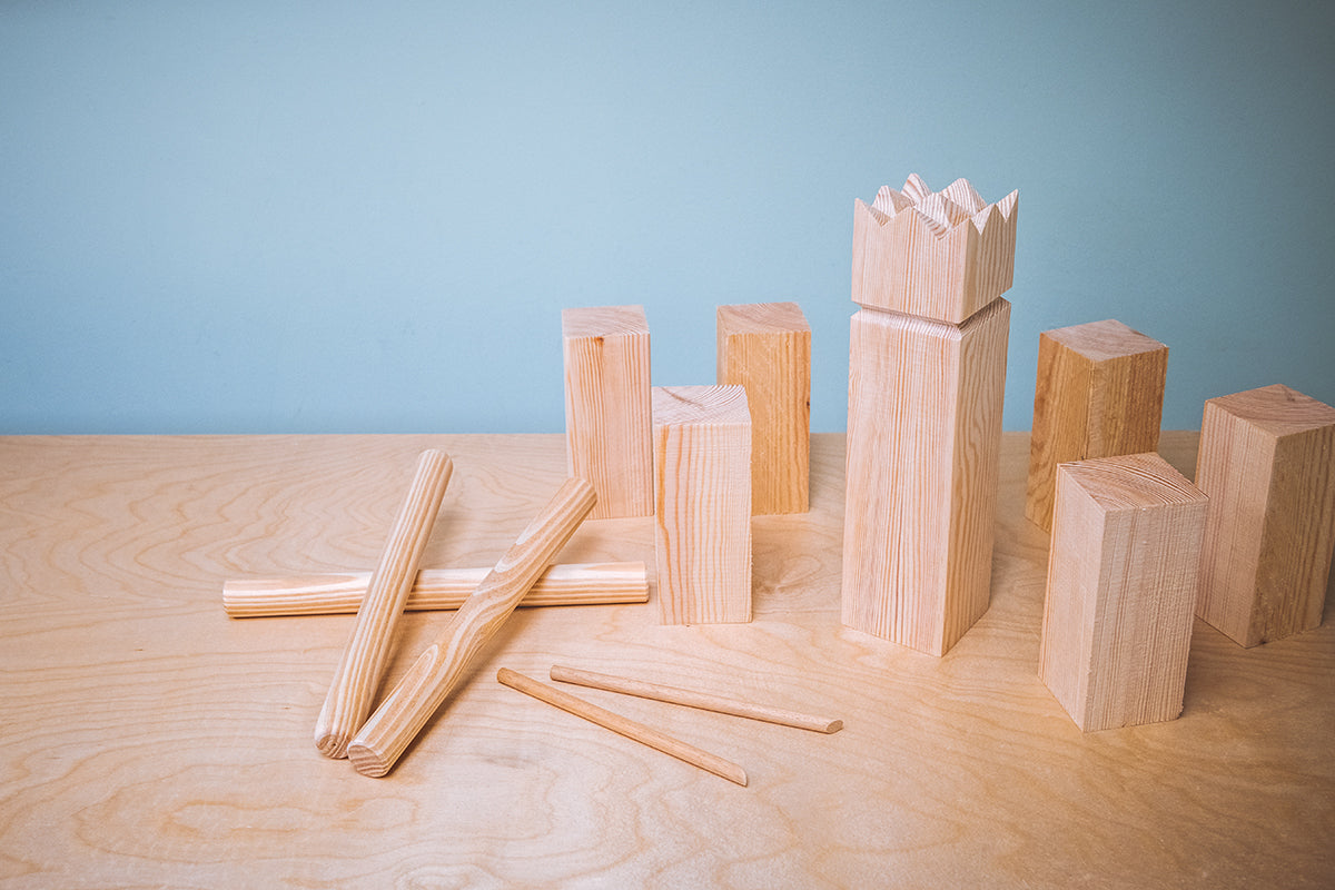 Kubb lawn game header