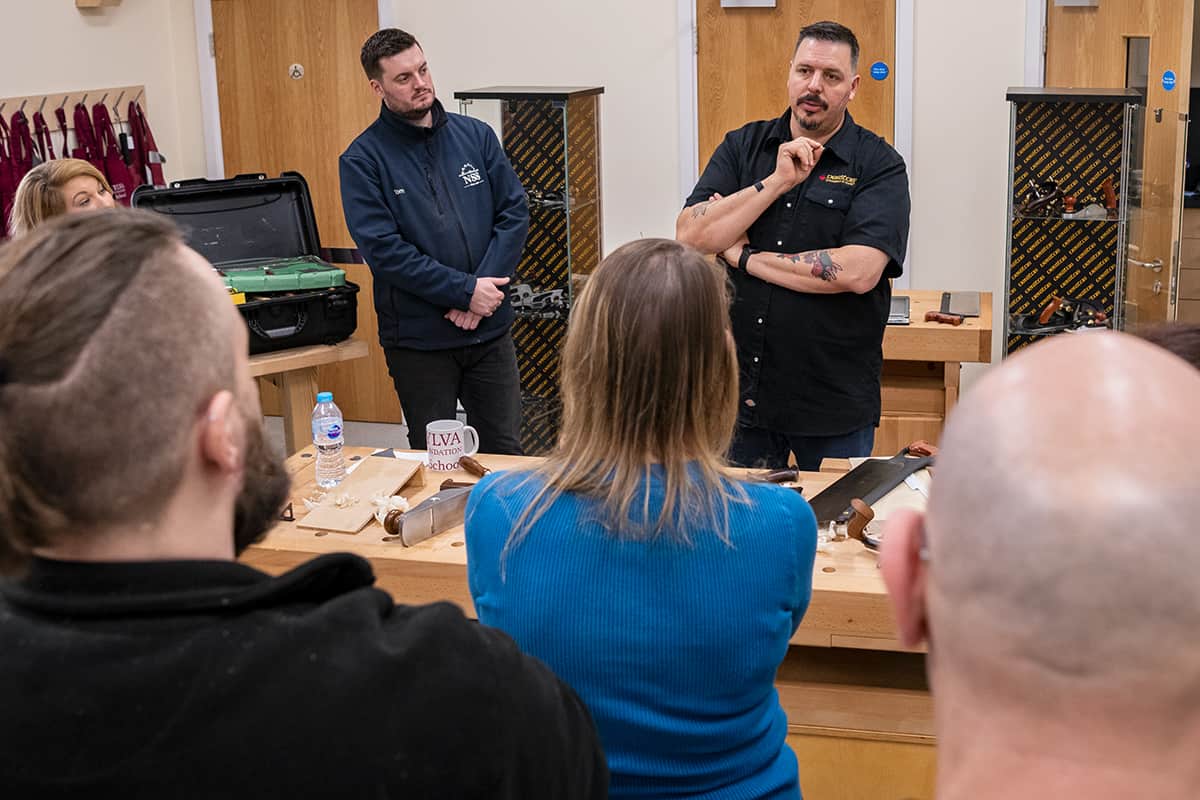 Vic inspiring others in his workshop