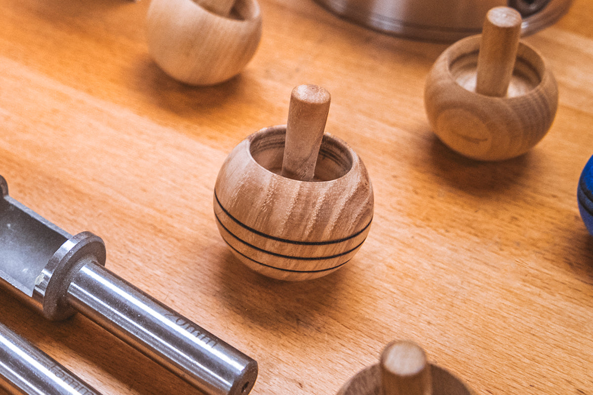Turn a Tippe Top Wooden Toy