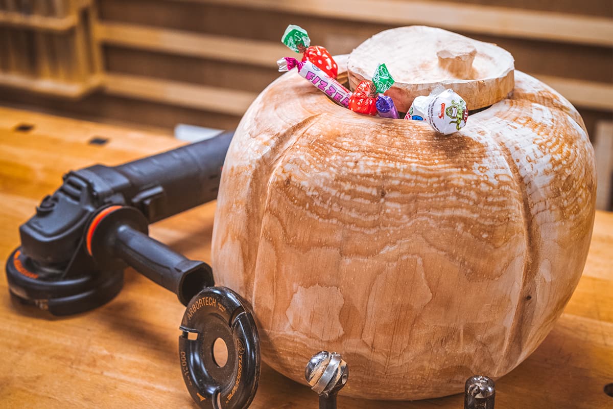 Power Carved Wooden Pumpkin | How To