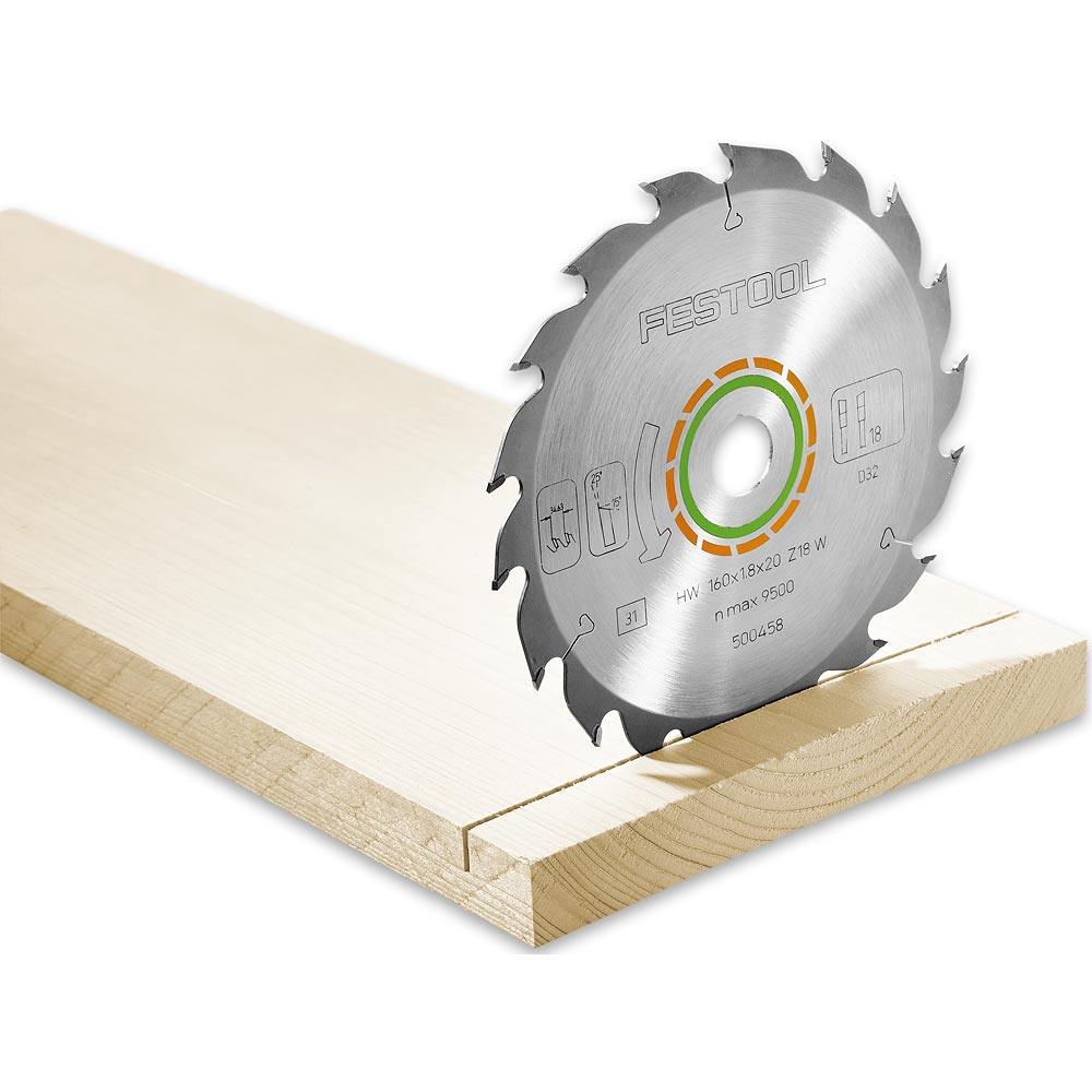 Festool TCT Saw Blade - 160mm x 1.8mm x 20mm 18T
