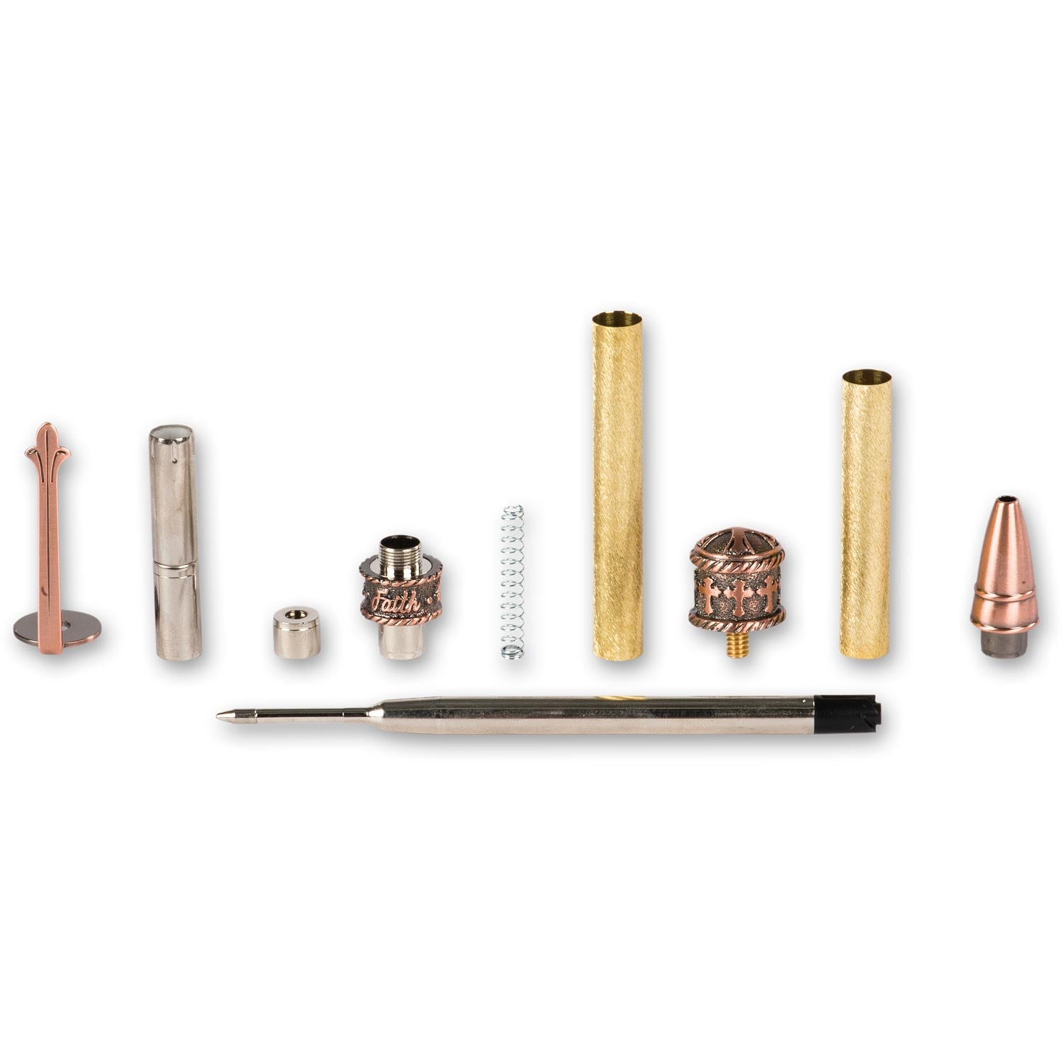 Faith Hope Love Twist Pen Kit - Antique Copper
