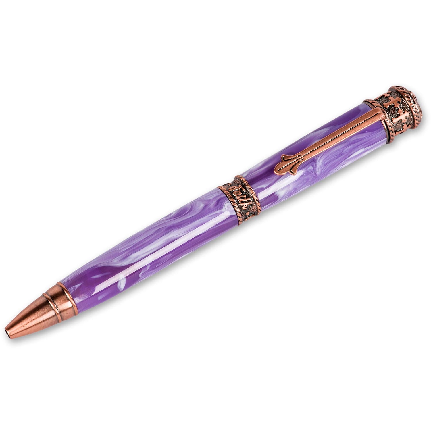 Faith Hope Love Twist Pen Kit - Antique Copper