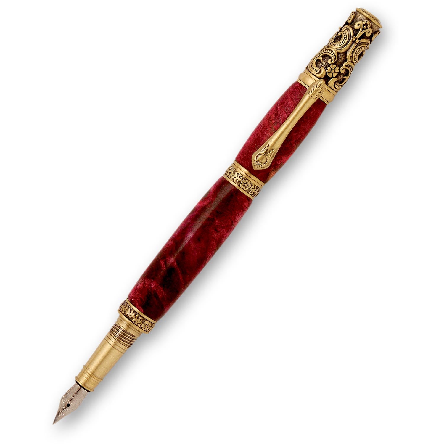 Victorian Fountain Pen Kit - Antique Brass Gold