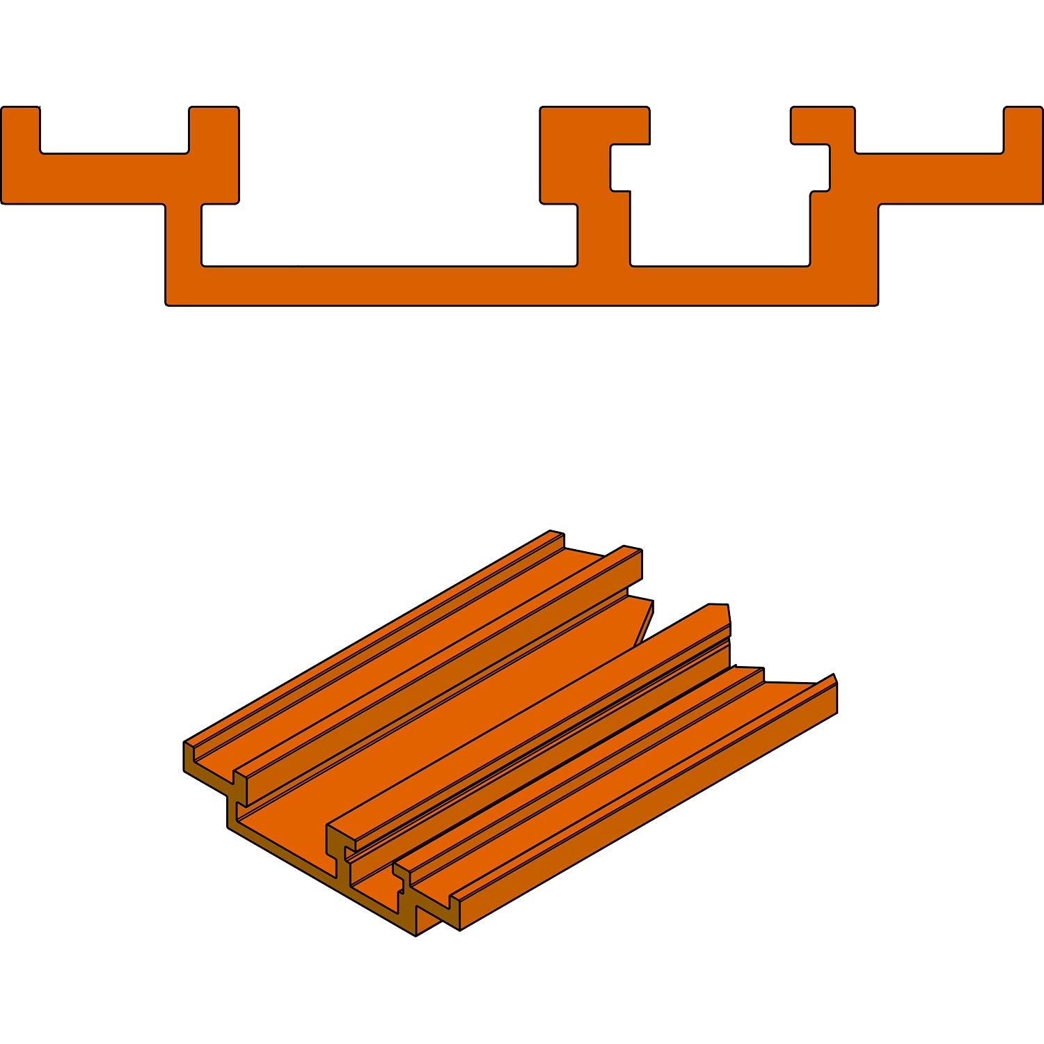UJK Mitre Fence & T-Slot Track 800mm
