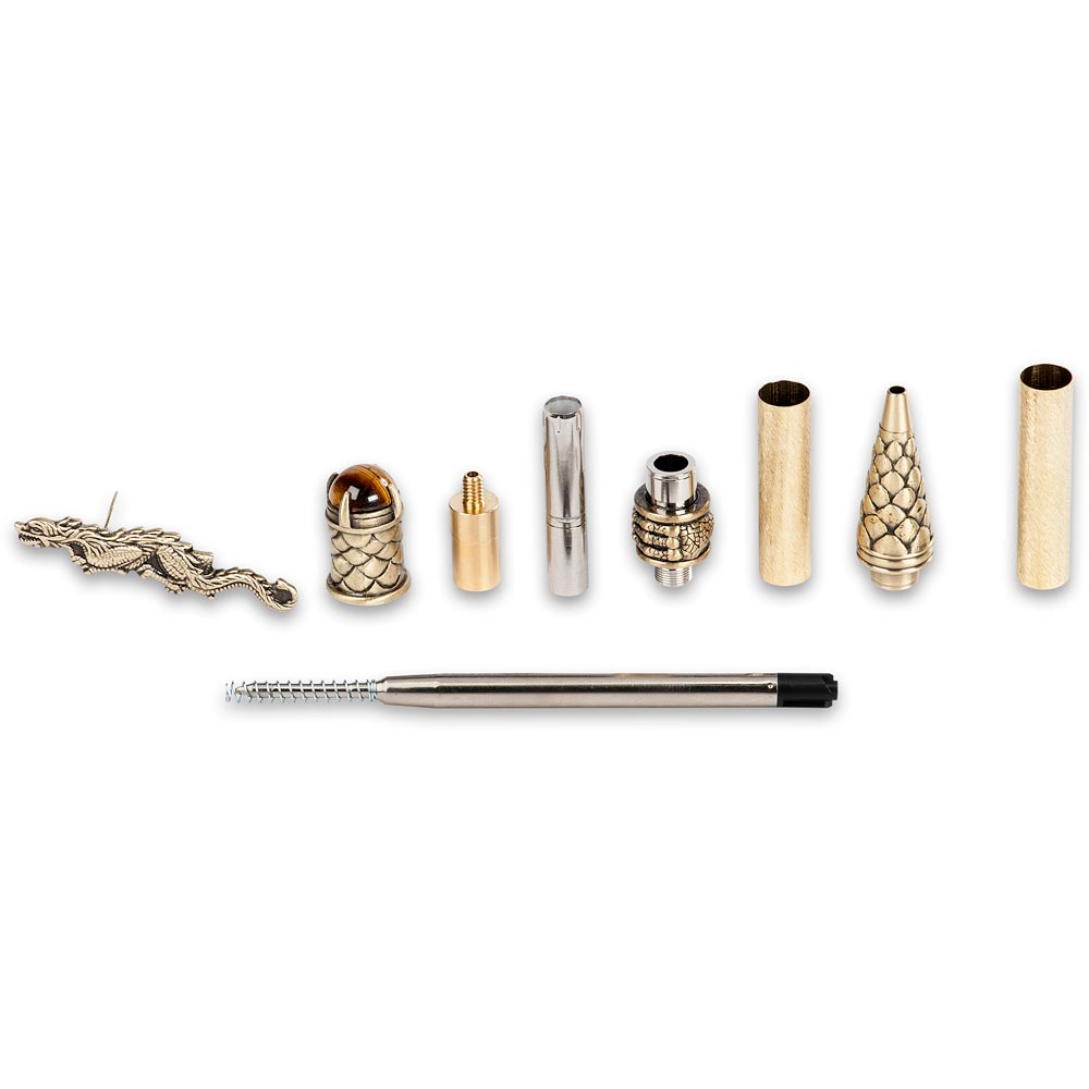 Dragon Twist Pen Kit - Antique Brass