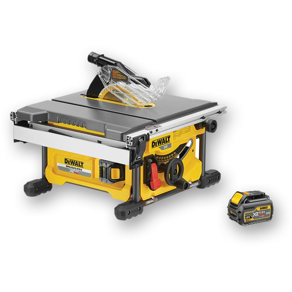 DeWALT DCS7485T2 XR FLEXVOLT Table Saw 2 x 54V Batteries