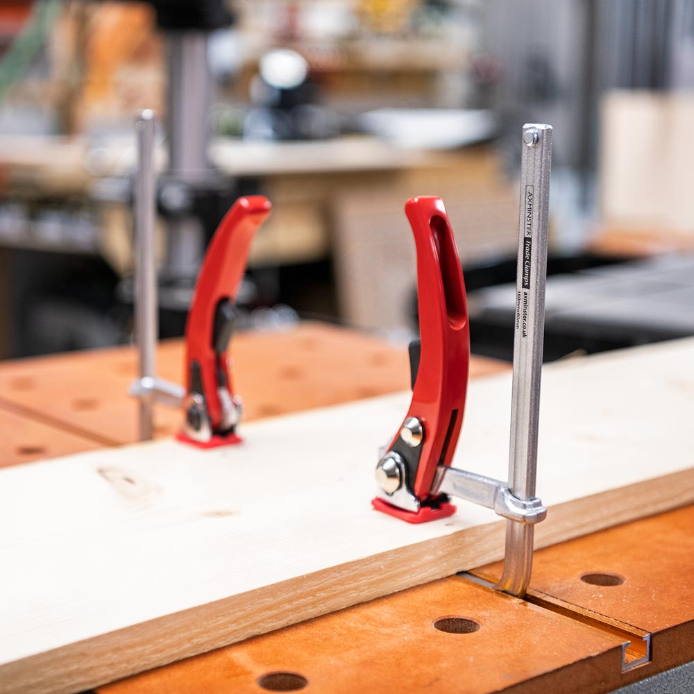 Axminster Quick Lever Guide Rail Clamp 160 x 60mm