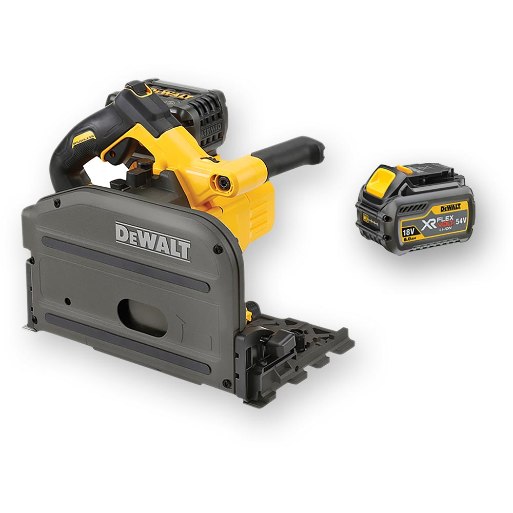 DeWALT DCS520T2 XR FLEXVOLT Plunge Saw, 2 x 54V, Charger & Tstak Case