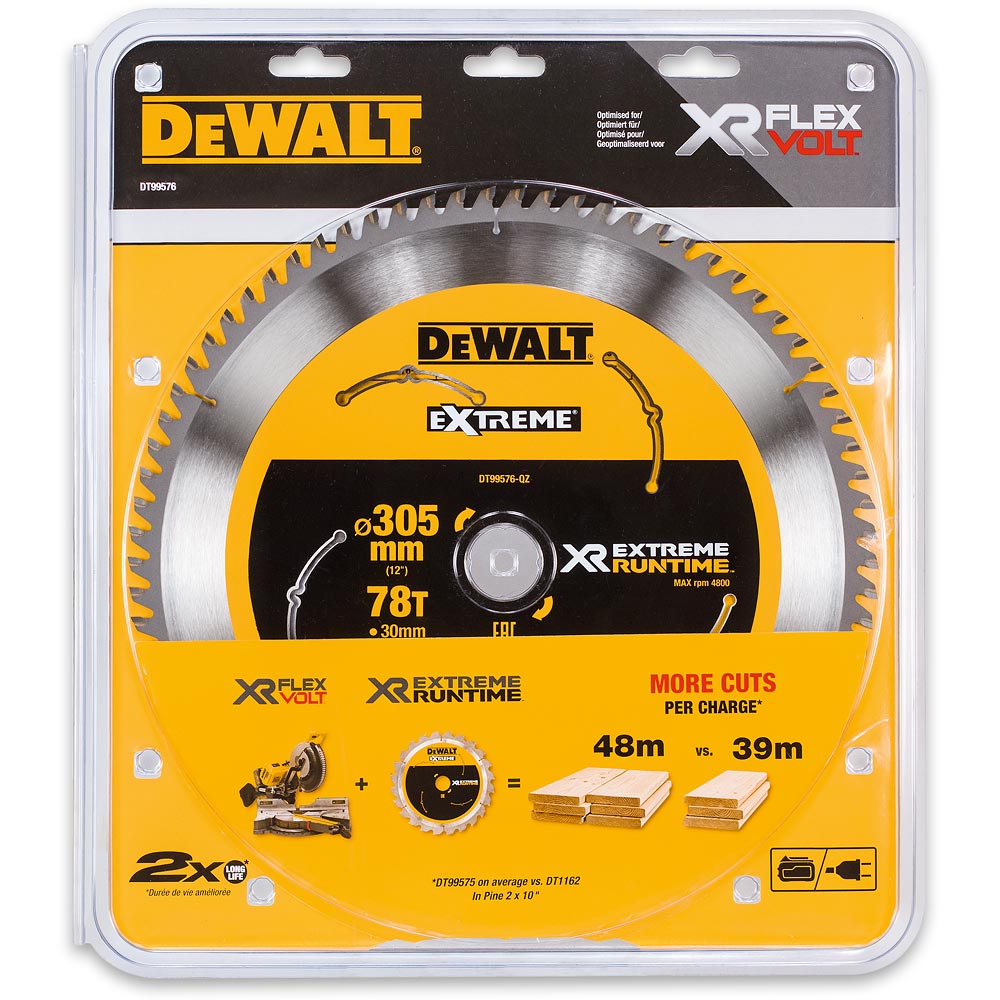 DeWALT Extreme Runtime Saw Blade - 305mm x 2.16mm x 30mm 78T