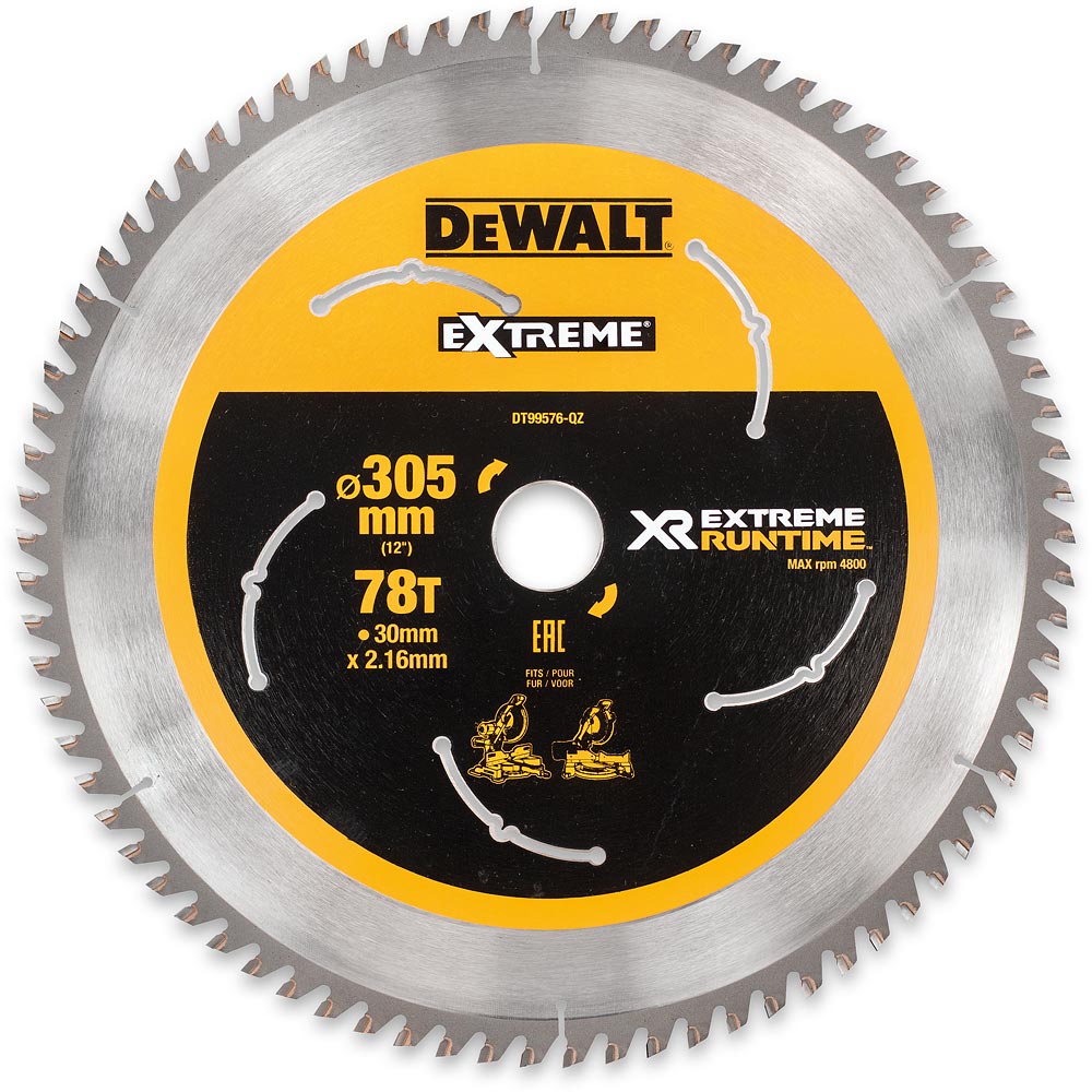 DeWALT Extreme Runtime Saw Blade - 305mm x 2.16mm x 30mm 78T