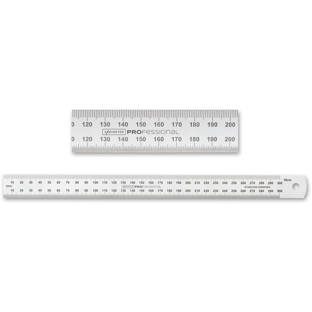 Axminster Stainless Steel Metric Rule - 300mm