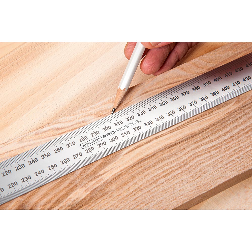 Axminster Stainless Steel Metric Rule - 600mm