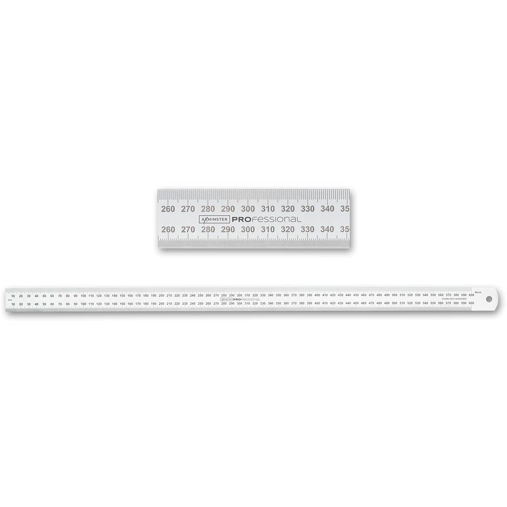 Axminster Stainless Steel Metric Rule - 600mm