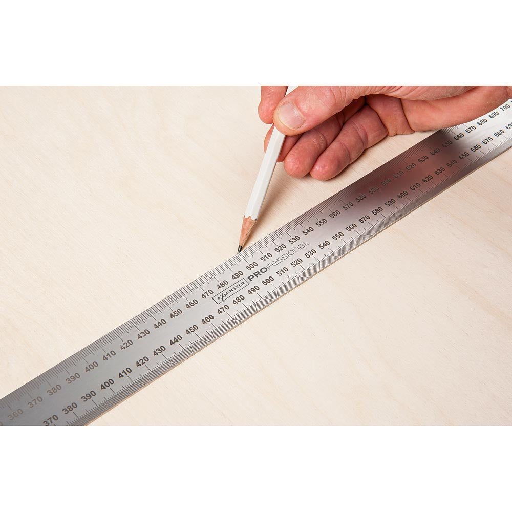 Axminster Stainless Steel Metric Rule - 1,000mm
