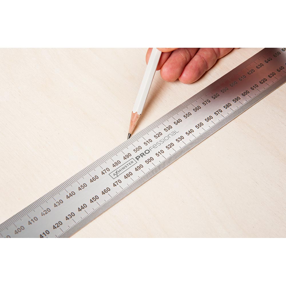 Axminster Stainless Steel Metric Rule - 1,000mm