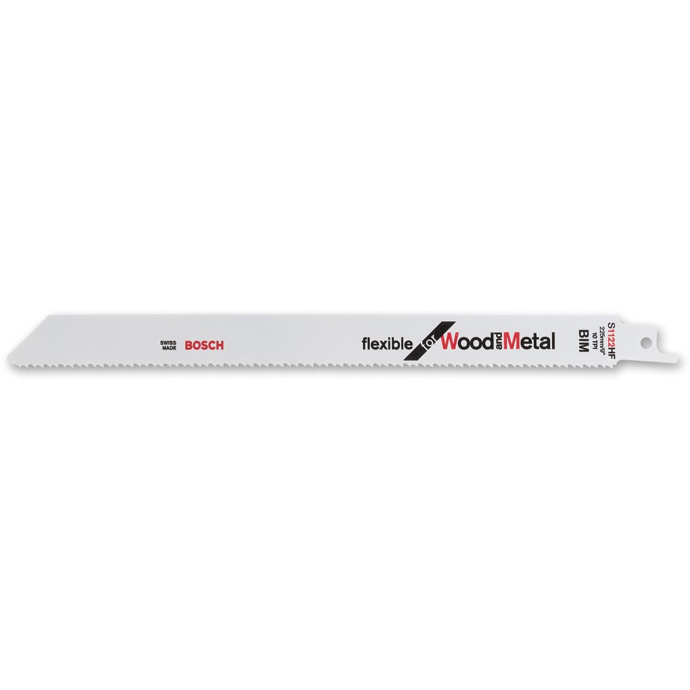 Bosch S1122HF BiM Sabre Saw Blades Flex Wood & Metal (Pkt 5)