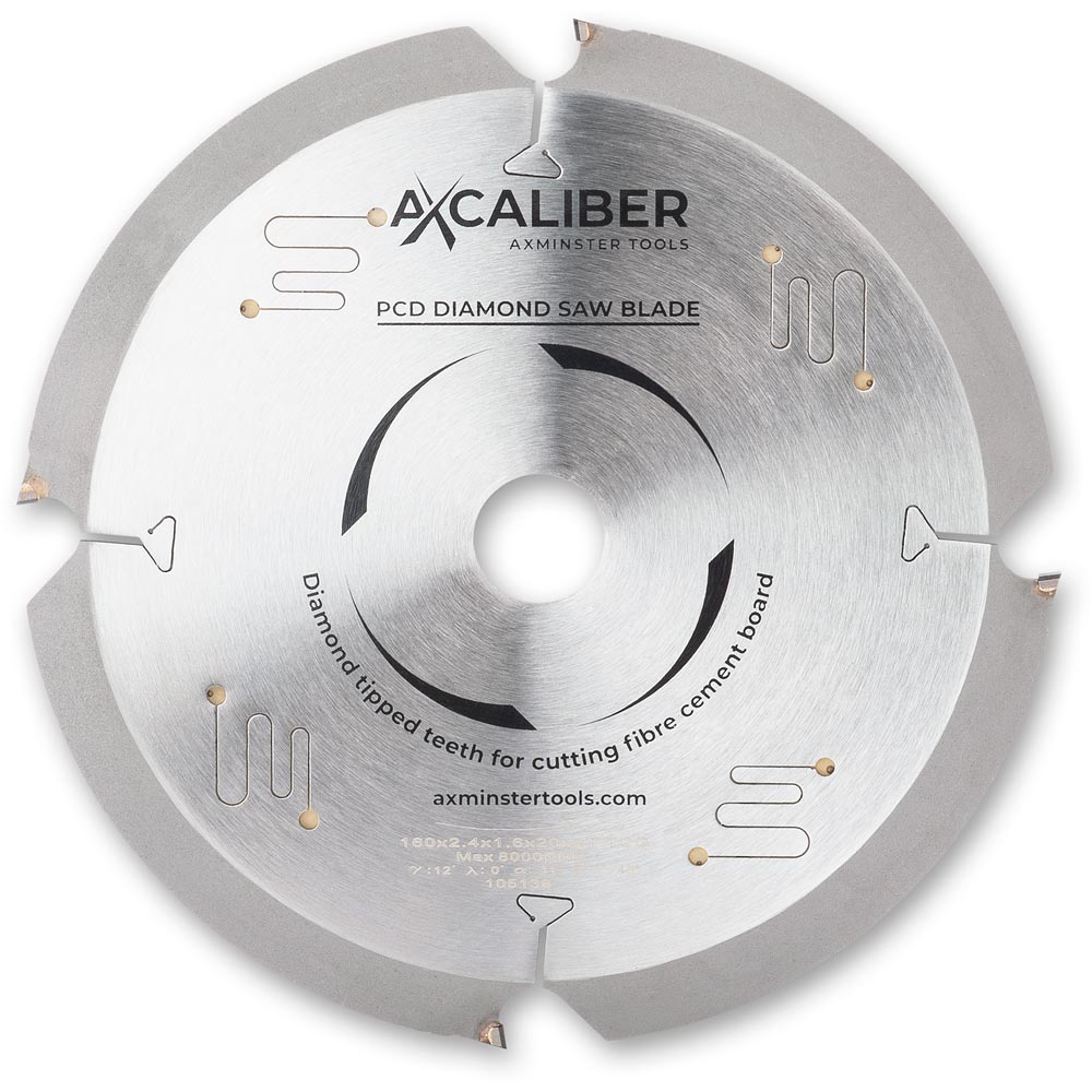 Axcaliber Diamond Saw Blade PCD - 160mm x 2.4mm x 20mm 4T