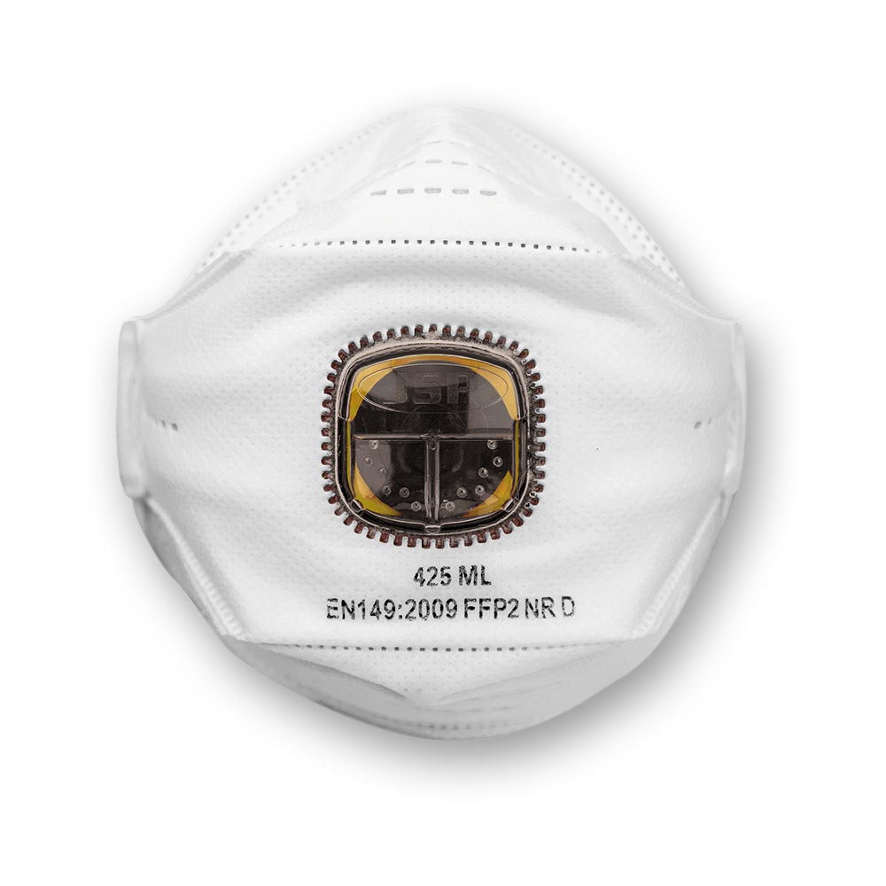 JSP SpringFit™ Fold Flat Valved Respirator FFP2 (Pkt 10)