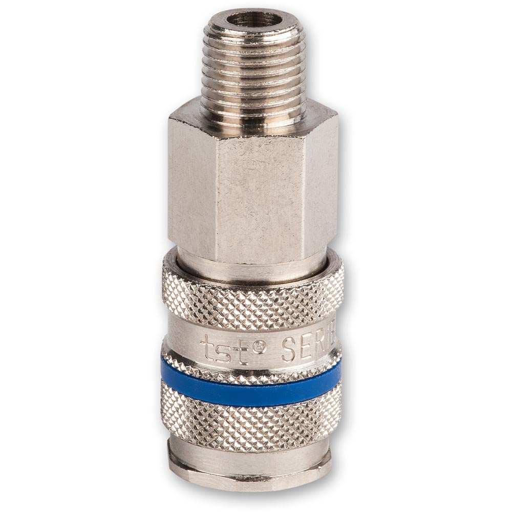 Axminster Quick Release Airline Fitting 1/4" BSPT Male to Euro Female