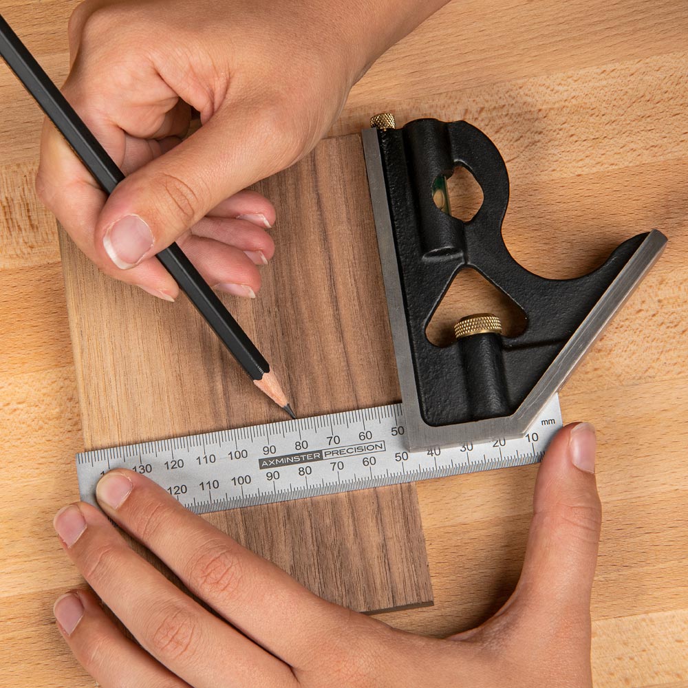 Axminster Combination Square Set 150mm (3 Piece)