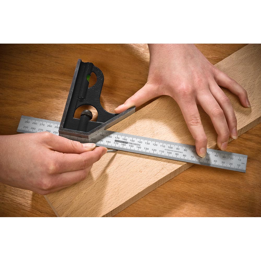Axminster Combination Square Set 300mm (4 Piece)