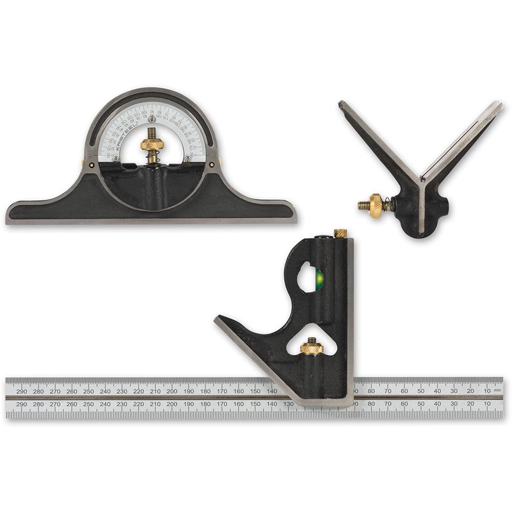 Axminster Combination Square Set 300mm (4 Piece)