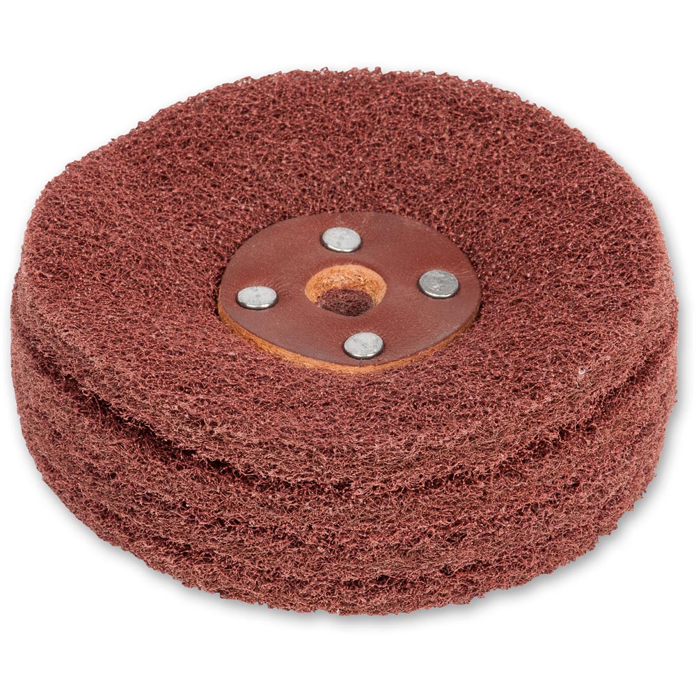Axminster Twist & Fix 100mm Nylon Abrasive Wheel - Med