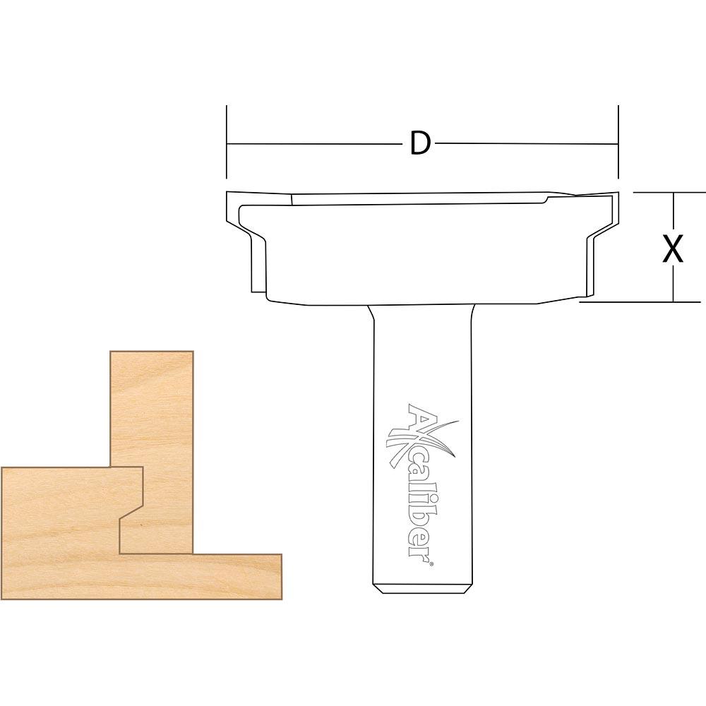 Axcaliber Drawer Lock Cutter 1/2" Shank