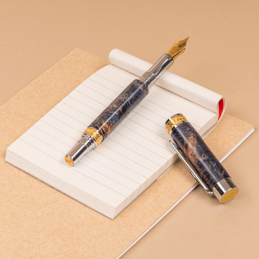 Pen Blank - Stabilised Blue Maple Burl