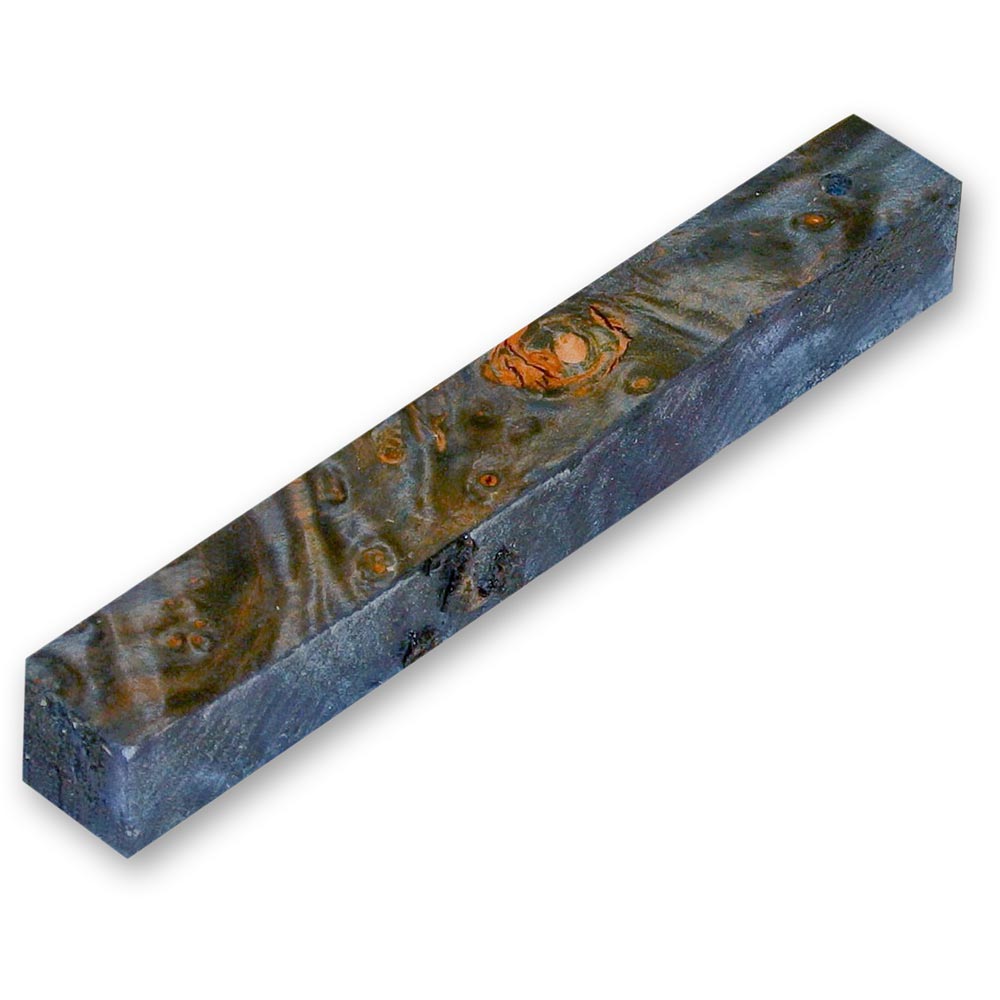 Pen Blank - Stabilised Blue Maple Burl