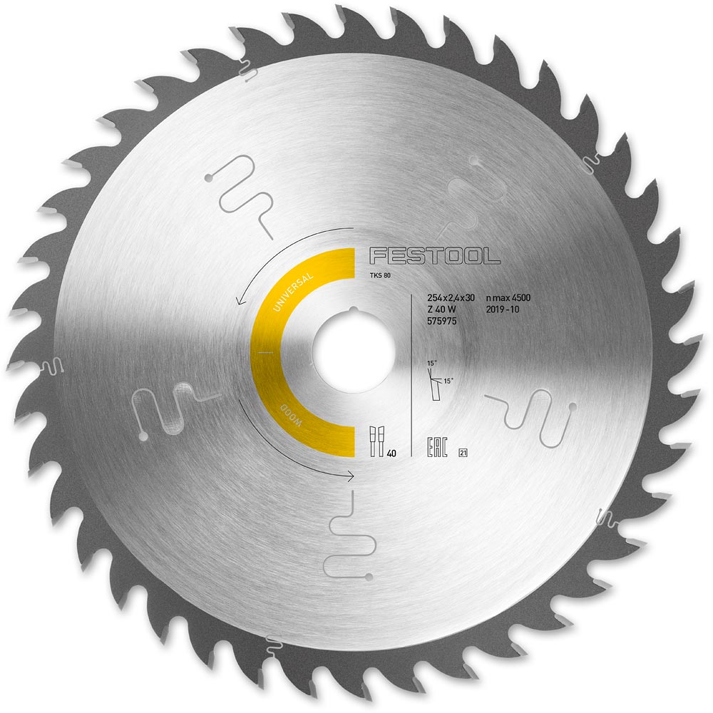 Festool TCT Saw Blade Universal - 254mm x 2.4mm x 30mm 40T
