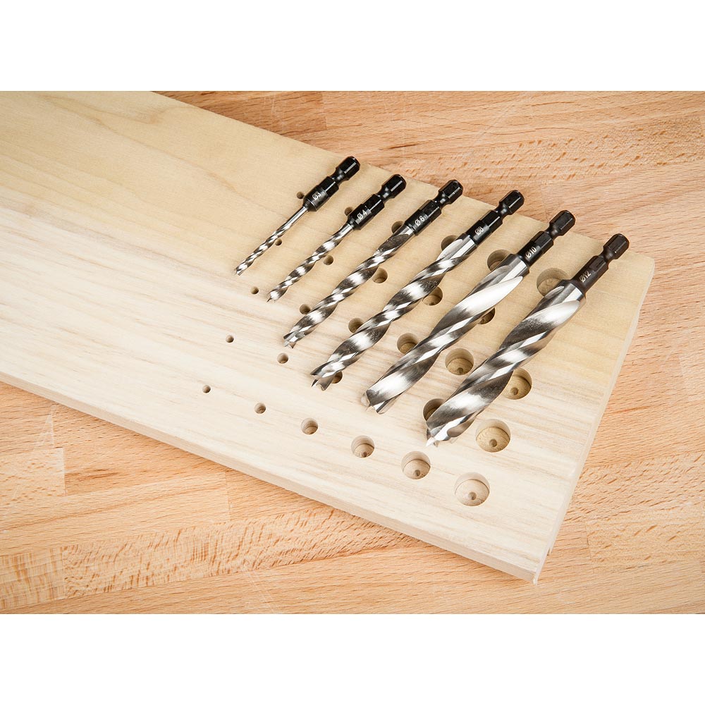 FISCH HSS Brad Point Drill Bit Hex Shank