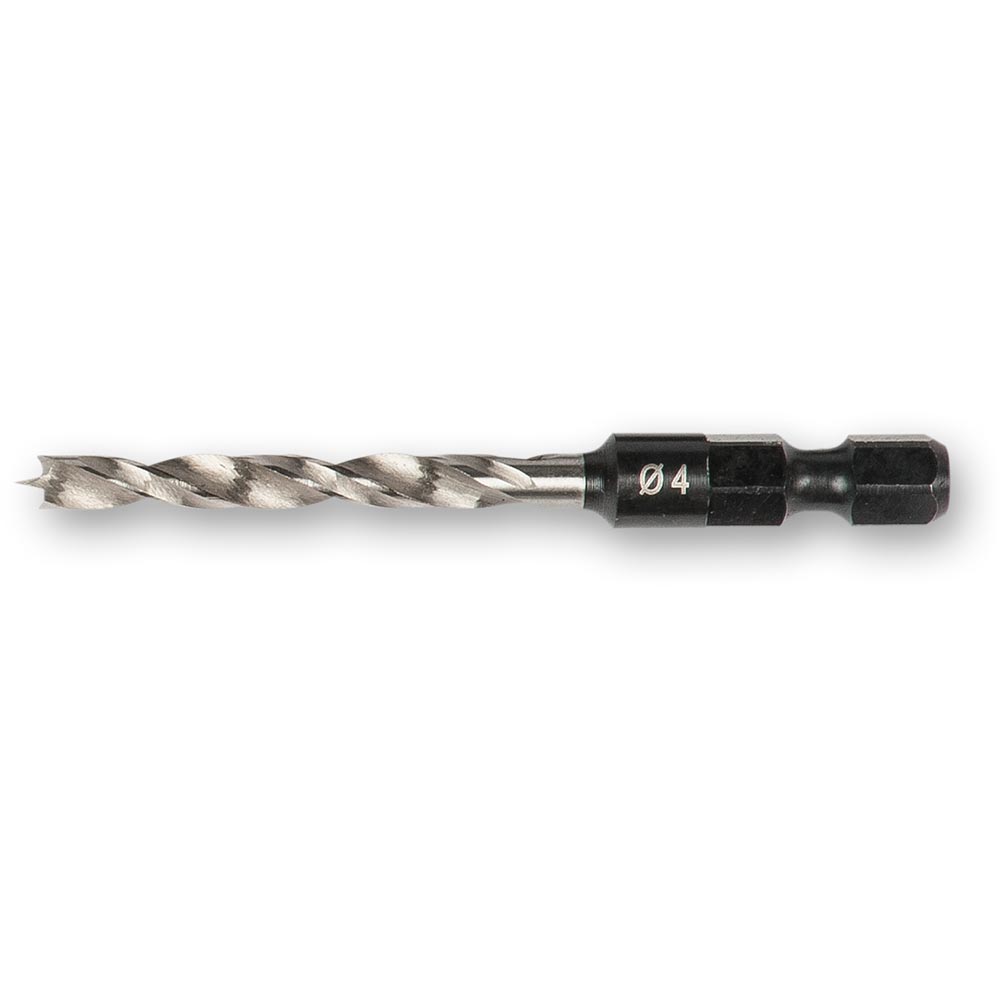 FISCH HSS Brad Point Drill Bit Hex Shank