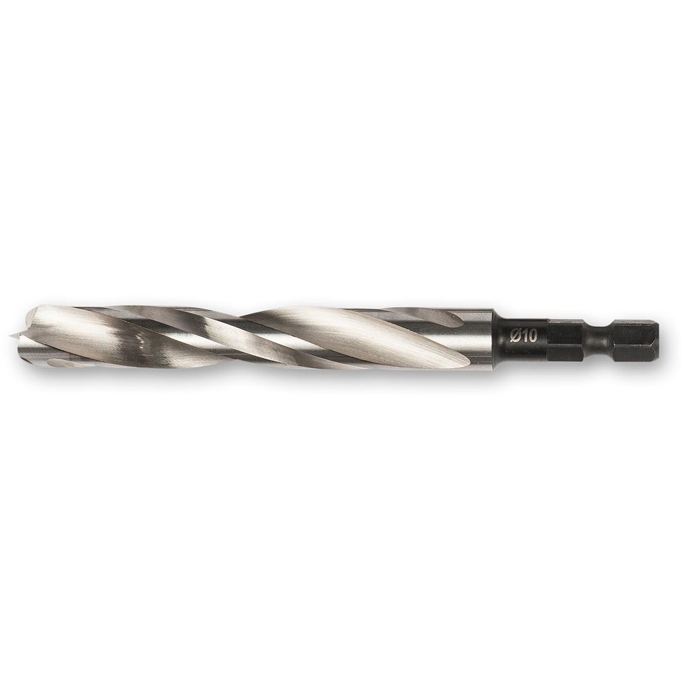 FISCH HSS Brad Point Drill Bit Hex Shank