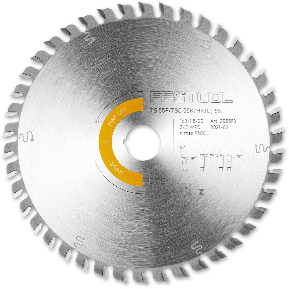Festool TCT Saw Blades Thin Kerf - 160mm x 1.8mm x 20mm