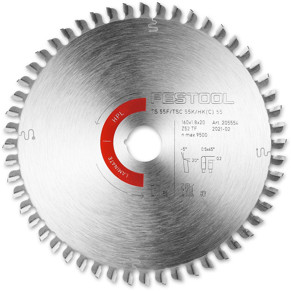 Festool TCT Saw Blades Thin Kerf - 160mm x 1.8mm x 20mm