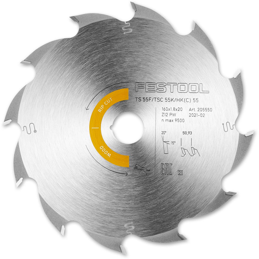 Festool TCT Saw Blades Thin Kerf - 160mm x 1.8mm x 20mm