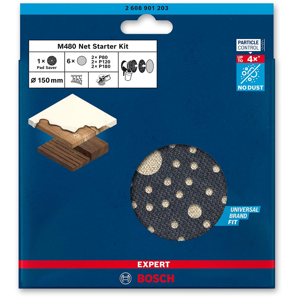 Bosch Expert M480 Net Abrasive Discs 150mm Bonus Pack