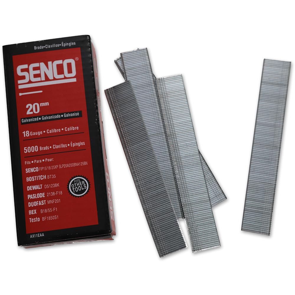 SENCO AX 18-gauge Galvanised Brad Nails - Box of 5,000