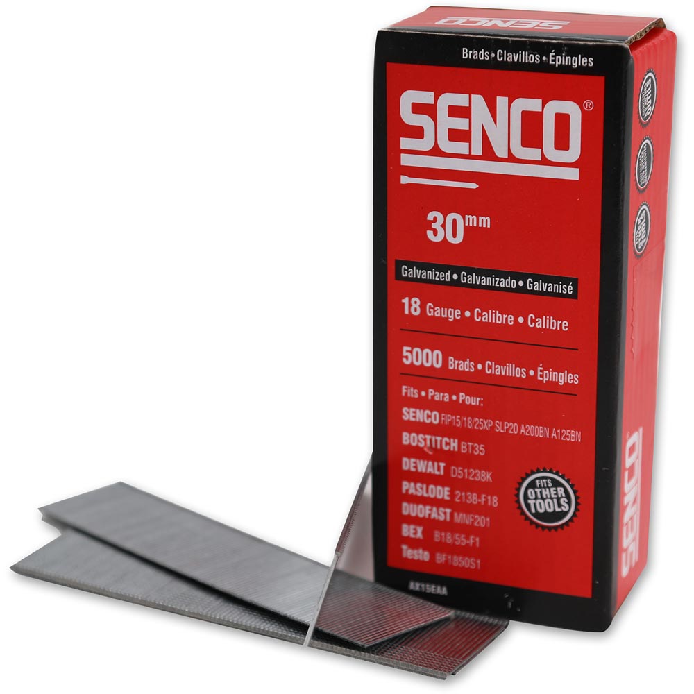 SENCO AX 18-gauge Galvanised Brad Nails - Box of 5,000