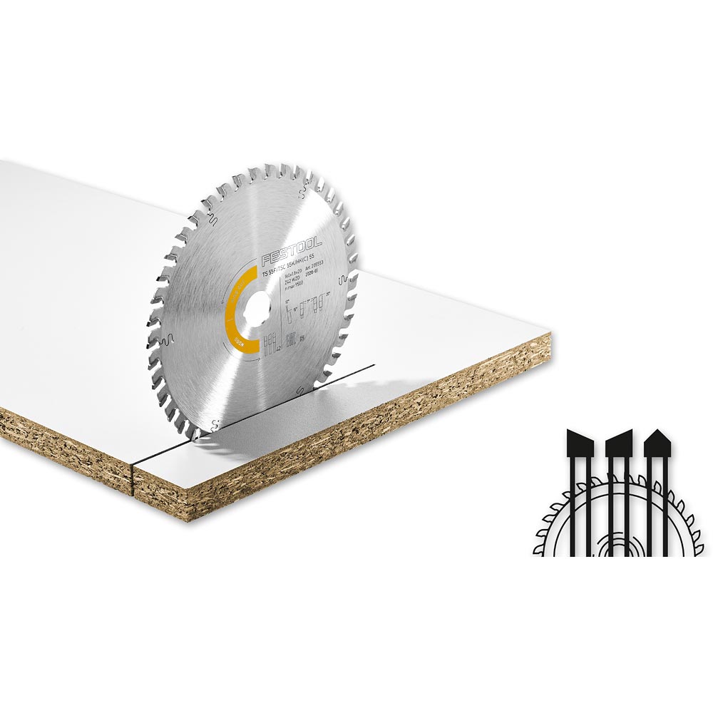 Festool TCT Saw Blade Fine 168mm x 1.8mm x 20mm 42T
