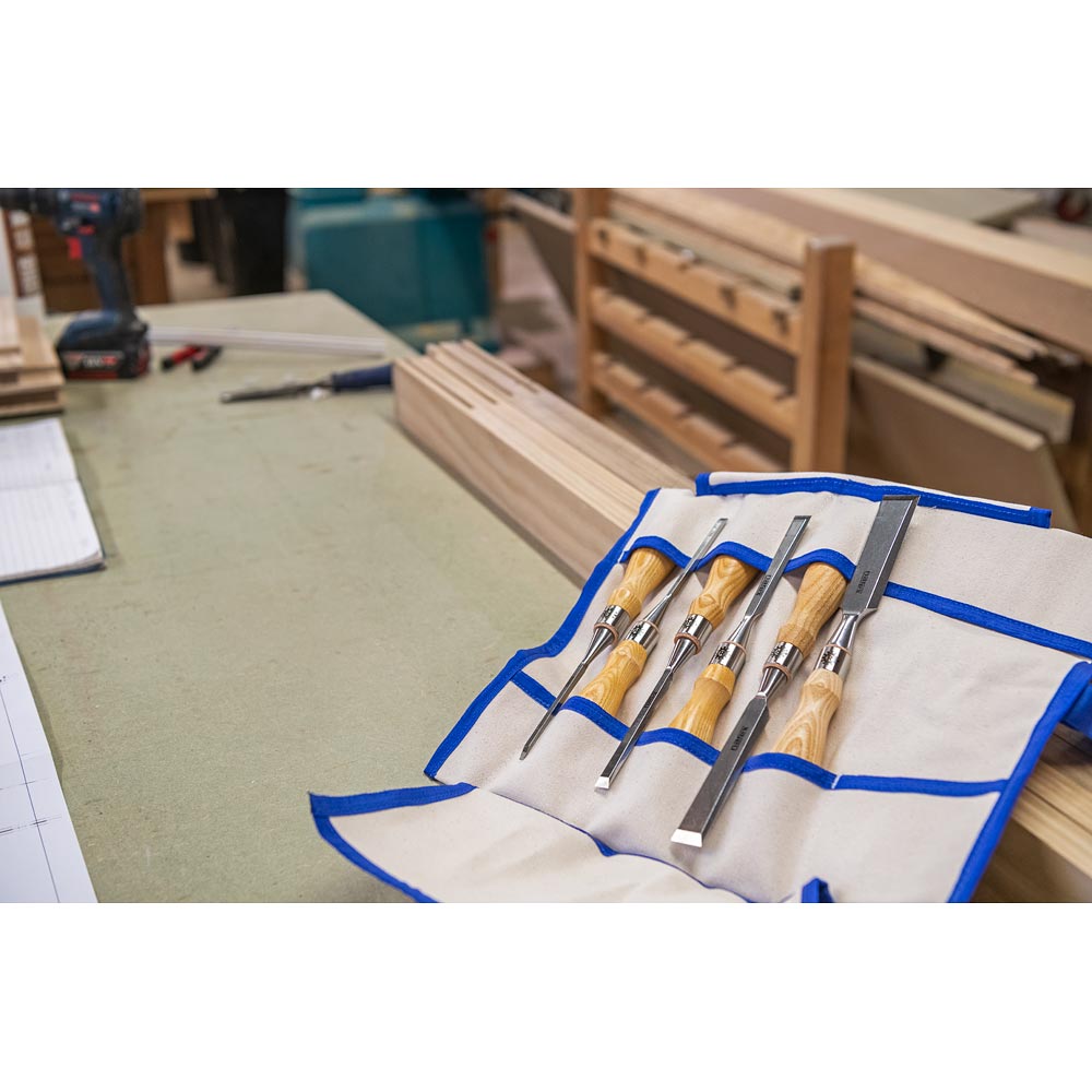 Richter Set of 6 Bevel Edge Chisels in Tool Roll