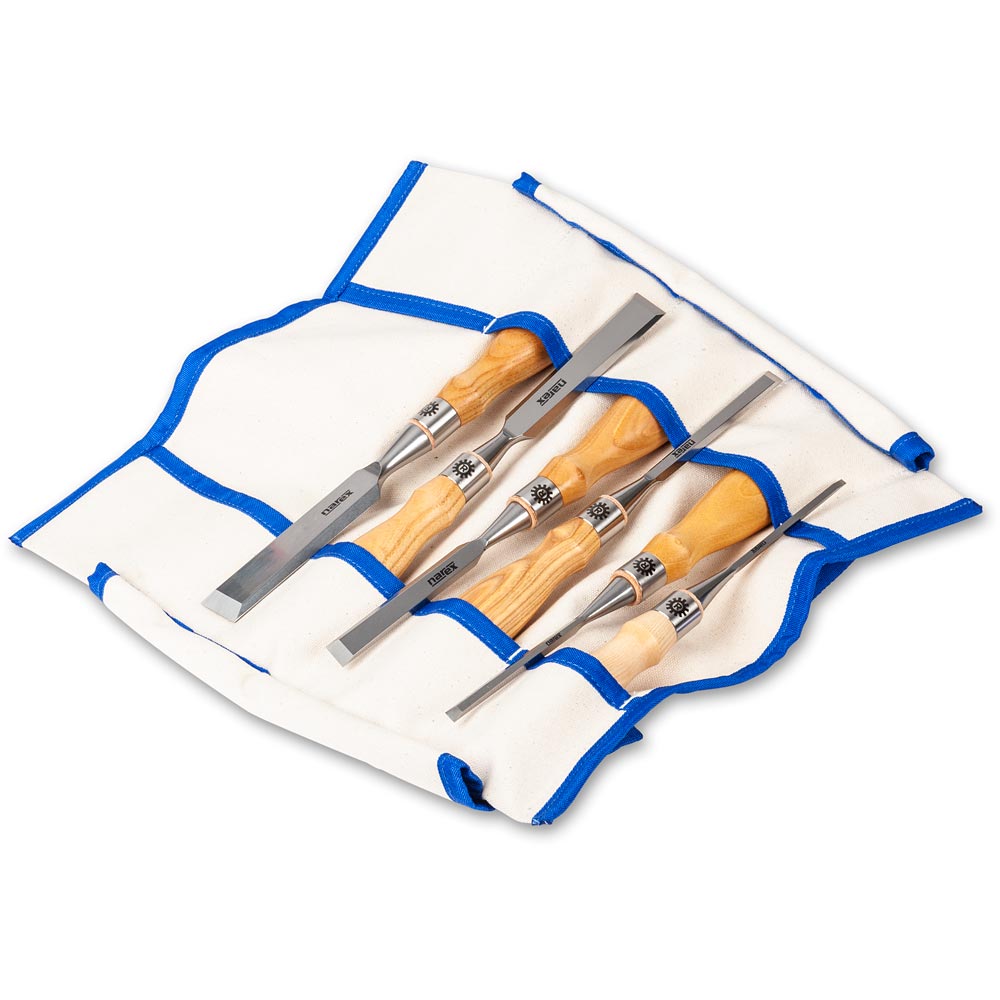 Richter Set of 6 Bevel Edge Chisels in Tool Roll