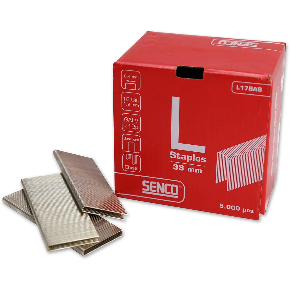 SENCO L 18-gauge Stainless Steel Narrow Crown Staples - Box of 5,000