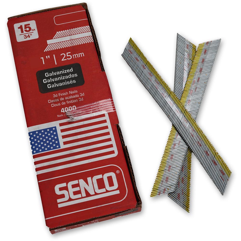 SENCO DA 15-gauge Finish Nails Galvanised - Box of 2,000