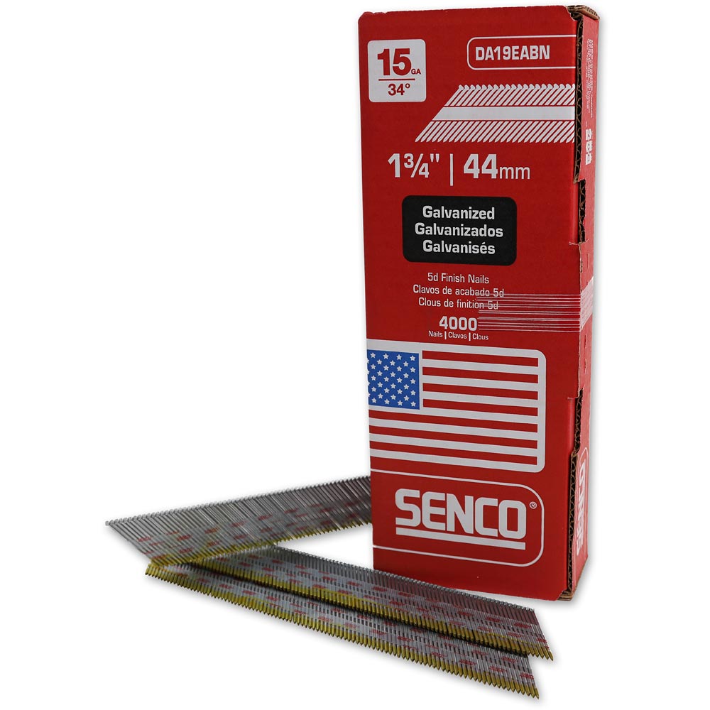 SENCO DA 15-gauge Finish Nails Galvanised - Box of 2,000