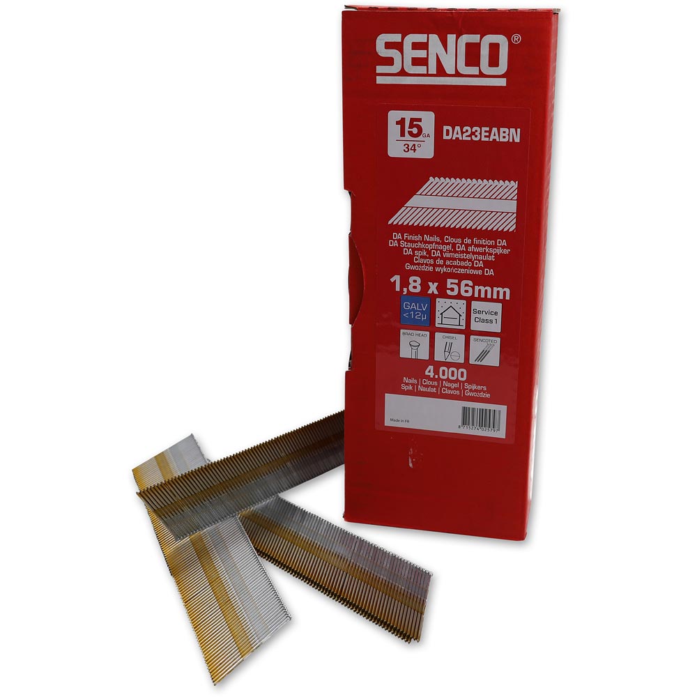 SENCO DA 15-gauge Finish Nails Galvanised - Box of 2,000